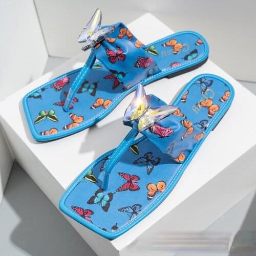 New Leisure Womens Slippers Outdoor Womens Sandals Flat Female Footwear Butterfly Women Flip Flops Sandalias De Las Mujeres