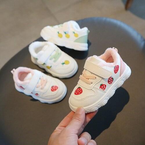 Winter Baby Sneakers Plush Velvet Kids Girls Cotton Shoes Toddler Infant Thick Cotton Shoes Children Boys Warm Casual Sneaker