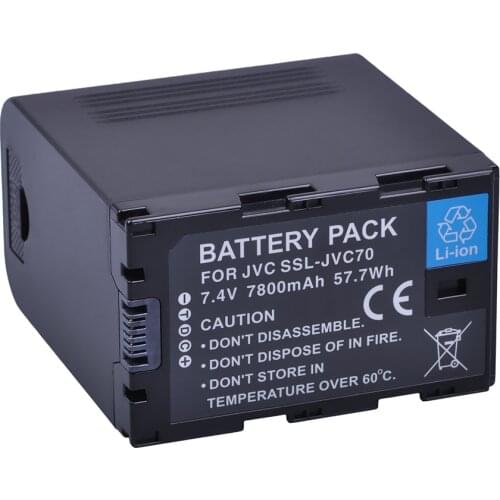 1Pcs 7800mAh SSL-JVC70 JVC70 Li-ion Battery with USB Output for JVC SSL-JVC50 SSL JVC70 GY-HMQ10 GY-HM200 GY-LS300 Batteries
