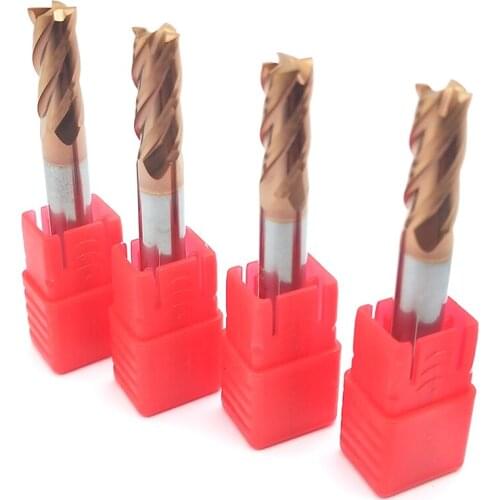 10PCS Endmills HRC60 6.0xD6x50L 4T 6MM Carbide Face Mill Spiral Bits CNC Milling Cutter High Quality Flat Mill