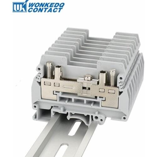 Din Rail Terminal Block URTK/S Connector Screw Connection Test Disconnect Terminal Block 10Pcs screw terminal block