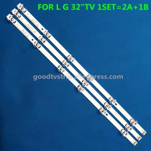 100% New 3pcs/Kit LED strips for LG 32 TV 32LB563V 32LB565V 32LB570V 32LB572V 32LB580V 32LB582V 32LB650V 32LB652V LC320DUH FGP1