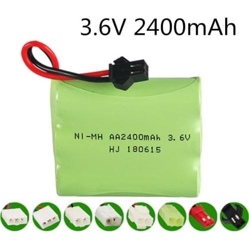 3.6v 2400mah Ni-Mh Battery AA NIMH 3.6v Battery Pack For RC Toy Car Boat Model RC Toy Battery