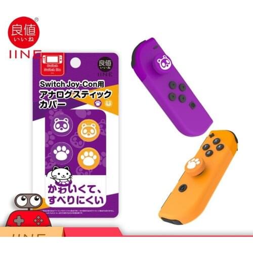 5set Bear for Nintendo Switch NS Switch Lite Cat Paw Animal Crossing Analog Thumb Grip Joystick Thumb Grip Cover Case