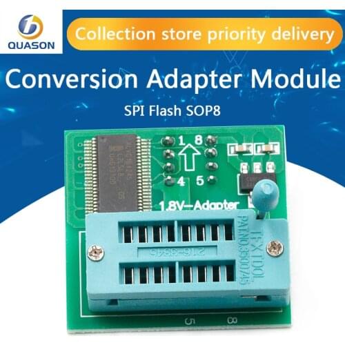 1.8V adapter for motherboard 1.8V SPI Flash SOP8 DIP8 W25 MX25 use on programmers TL866CS TL866A EZP2010 EZP2013 CH341