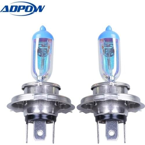 Car Halogen Lamp H4(P43t) 12V/55/60W For Universal Replacement Rainbow Color Headlight Fog Light