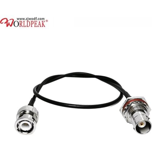 Free shipping 2pcs 40cm BNC male to BNC female connector with RG174 cable assembly Extension Cable