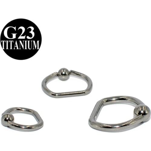 CHUANCI 1 Piece G23 Titanium D Shape Captive Bead Ring Closer Ring Nose Ring Earring Labret Tragus Body Piercing Jewelry