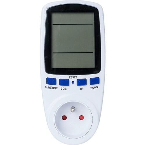 230V-240V AC Digital LCD Power Meter Wattmeter Socket Wattage Kwh Energy Meter FR AU NI-MH Measuring Outlet Power Analyzer Tool