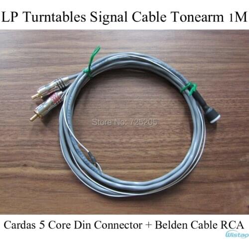 IWISTAO LP Turntables Signal Cable Cardas 5 Core Din Connector+Belden Cable Tonearm Phono Amp 1m HIFI Audio DIY Free Shipping
