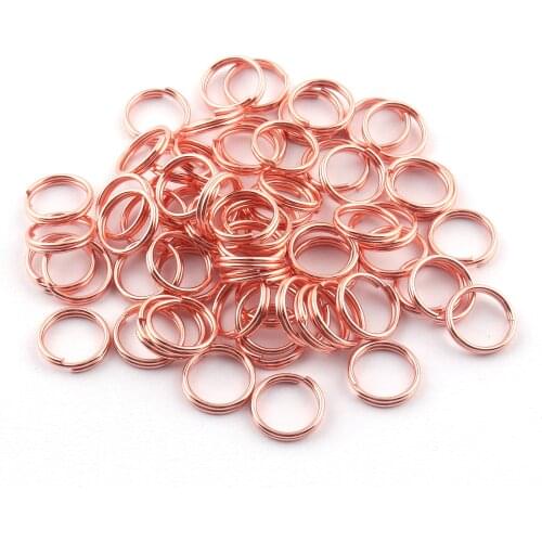 10mm Key Rings Rose Gold Jump Rings Iron Key Chains Replacement DIY accessories Jewelry Purse Handbag Earring Necklace Hardware