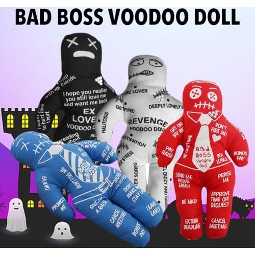 7 Inch Bad Boss Voodoo Doll Personalized Polyester Doll Holiday Party Gifts Funny Voodoo Doll Anti Stresses Squishy Toy