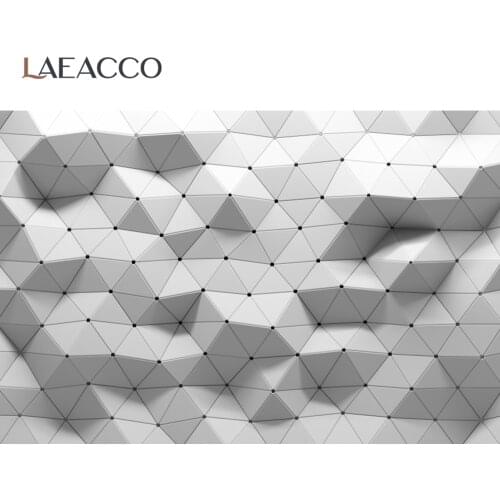 Laeacco Unique 3D Triangle Pattern Wall Party Home Decor Seamless Pattern Photographic Background Photo Backdrop Photo Studio