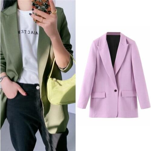 Hot Selling Autumn Women Slim Solid Color Long Sleeve Suit Fashion Elegant Suit Office Lady Blazer Suit Coat Nice Pretty Tops