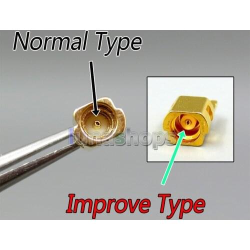 LN006264 Improved Type MMCX Female Pin Adapter For Shure SE535 SE425 SE315 SE846 SE215 Custom BA 5 8 10 12 Earphone