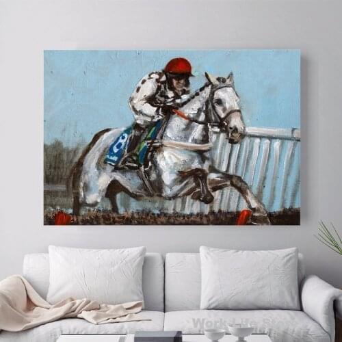 Horse Racing Classic Canvas Art Print Painting Poster Wall Pictures For Room Home Decoration Decor No Frame