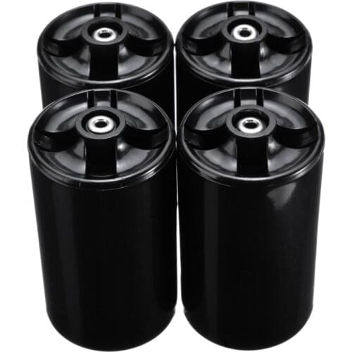 Mayitr 4pcs Black New Battery Adaptor Case AA 2A to D size type LR20 Battery Converter Holder