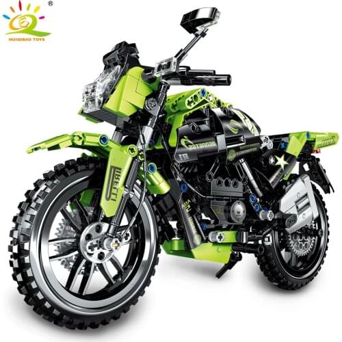 HUIQIBAO 518PCS Cycling Bicycle Car Model Building Blocks Technical Vehicle Bike Bricks Educational Toys for Children Boy Gift