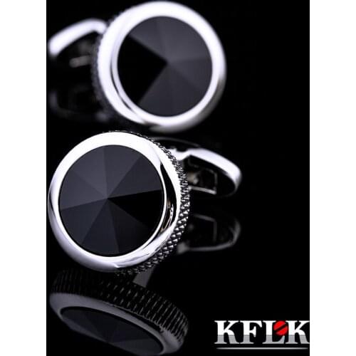 KFLK Jewelry French Shirt Fashion Cufflinks for Mens Brand Cuff links Buttons Black High Quality guests 2017 New Arrivals