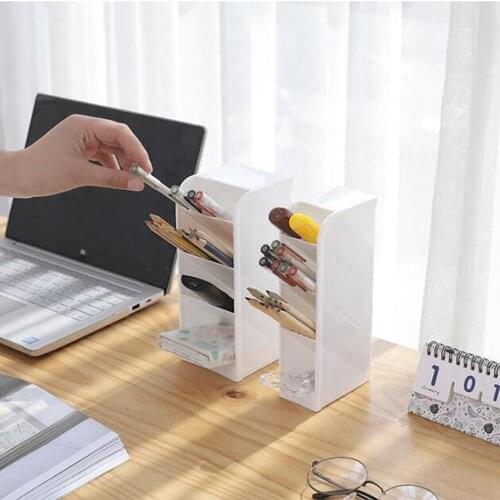 Desk set accessories Stationery Box magazine Organizer Inclined Pen pencil stand Holder office supplies Rectangular penholder