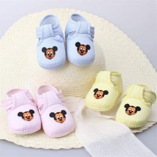 2019 New Disney spring and autumn anti-skid Baby Toddler Shoes Cartoon Mickey Baby Shoes