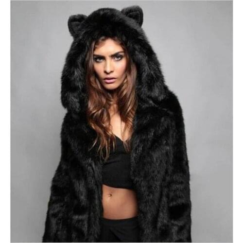 2020 New fashion coat women party fur coat Women winter lamb fur coat womens overcoat fake fox fur faux fur Female