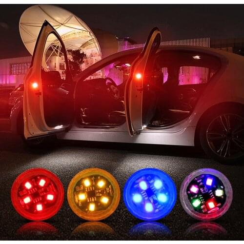 NEW LED Car Door Opening Warning Lights Wireless Magnetic Induction Strobe Flashing Anti Rear-end Collision Safety Lamps