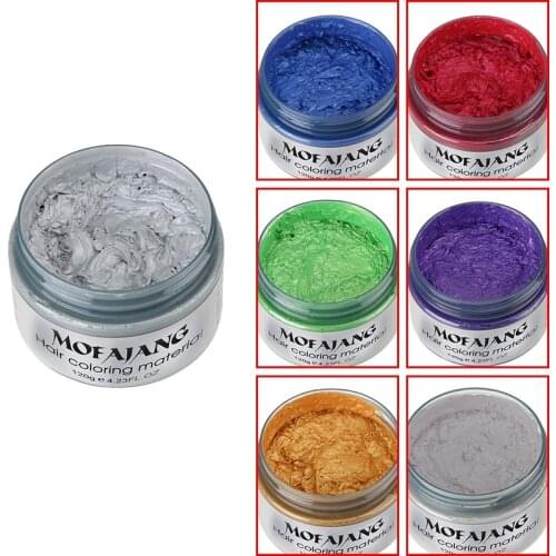 Mofajang Style Styling Products Hair Color Wax Dye One-Time Molding Paste Hair Dye Wax Make Up