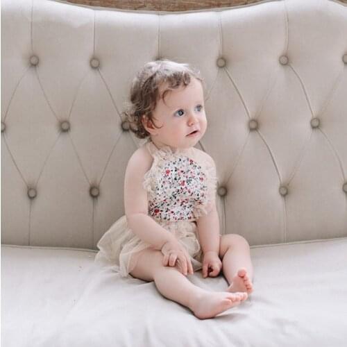 Dvotinst Newborn Baby Girls Photography Props Floral Dress Underwear 2pcs Outfit Set Fotografia Studio Shoots Photo Props