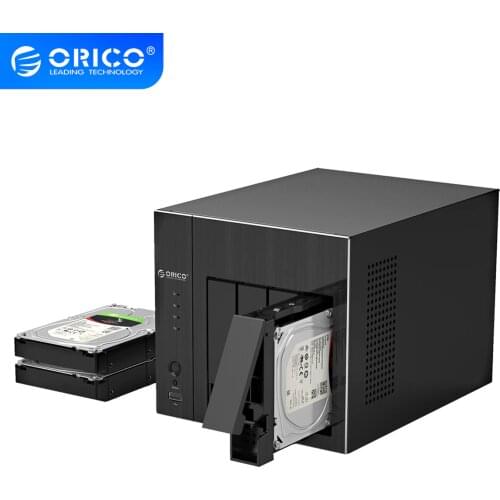 ORICO OS Series NAS 2.5 3.5''4 Bay Network Attached Storage with RAID Gen7 SATA to USB3.0 HDMI RJ45 Audio 48TB EU Plug HDD Case