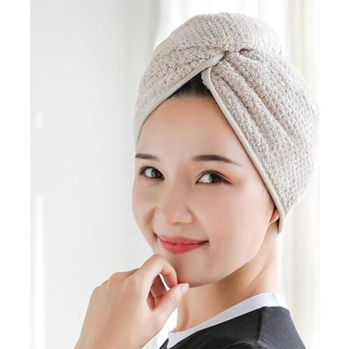 Coral Fleece Absorbent Dry Hair Cap Quick Dry Hair Towel Hair Quick Dry Towel Headband Shower Cap