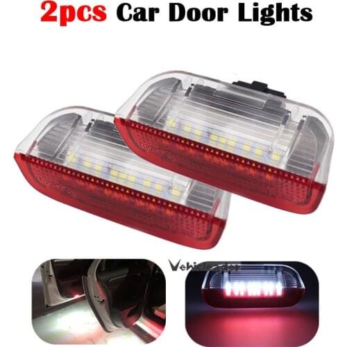 2x Car Door Warning Lights Welcome Projector Lamps For VW Passat B6 B7 CC Golf 6 7 Jetta MK5 MK6 Tiguan Scirocco Superb EOS