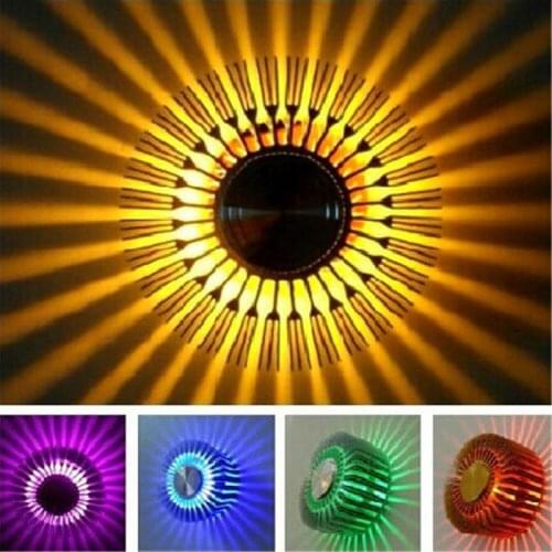 LED Wall Light Home Living Room Colorful RGB Sun Flower Wall Lamp Surface Install LED Light Luminaire Lighting Wall Lamps