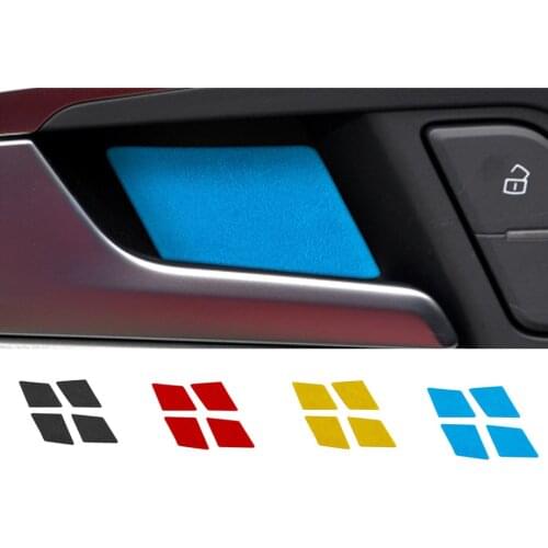 For Audi A4 2017-2020 Suede warp Car Interior Door Handle Cover Trim Door Bowl Stickers Decoration Accessories Lucca store