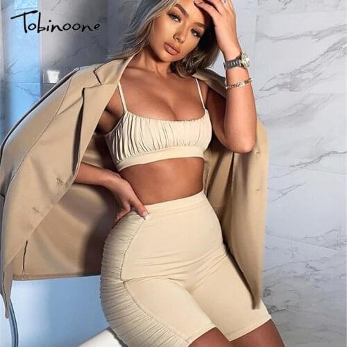 Tobinoone Casual Spaghetti Strap Rompers Womens Jumpsuit Workoout Active Wear Fashion Basic Sleeveless Skinny Biker Playsuits