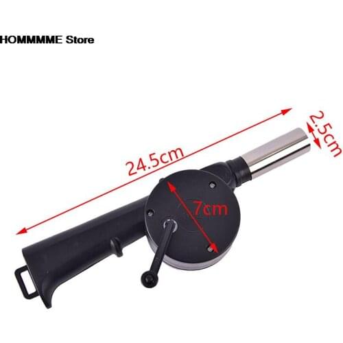 1PC Outdoor Cooking BBQ Fan Air Blower For Barbecue Fire Bellows Hand Crank Tool For Picnic Camping HOT