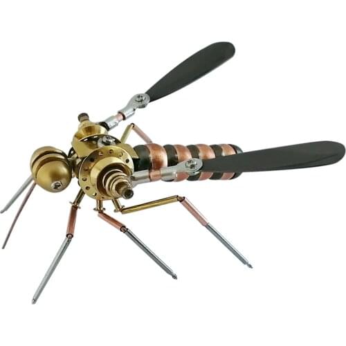 3D Metal Mechanical Insect Handicrafts Mechanical Mosquito Model Home Decor Ornaments Miniature Models Gift Decoration Crafts