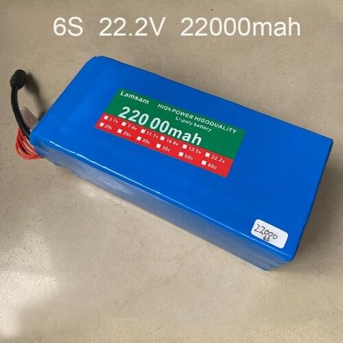 RC LiPo Battery 6S 22.2V 22000mAh 25C For RC Car Airplane Tank Drone Toy Models 6s RC Batteries Agricultural Aircraft LiPo