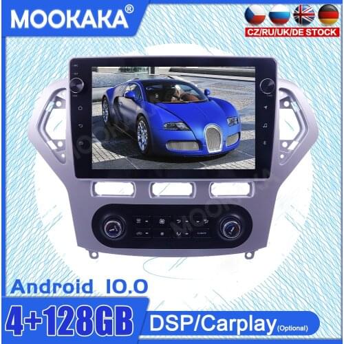 Android 10 6+128G For Ford Mondeo MK4 2007-2010 Multimedia Radio Player Touch Screen Stereo GPS Navigation System DSP Carplay