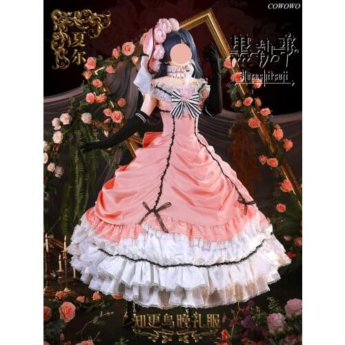 Anime! Black Butler Ciel Phantomhive Robin Rococo Style Gorgeous Dress Uniform Cosplay Costume Halloween Party Outfit Women NEW