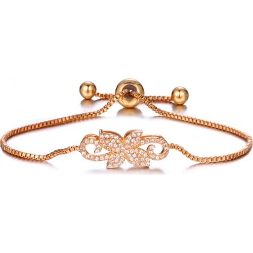 Bettyue New Arrival Adjustable Bracelet Two Color Zirconia Exquisite Butterfly Model For Ladies Lovely Ornament In Fashion party