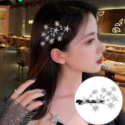 Shining Full Stars Hair Clips Gold Silver Hair Clip Barrettes Sweet Hairpin Geometric Alloy Hairpins Fashion Hair Accessories