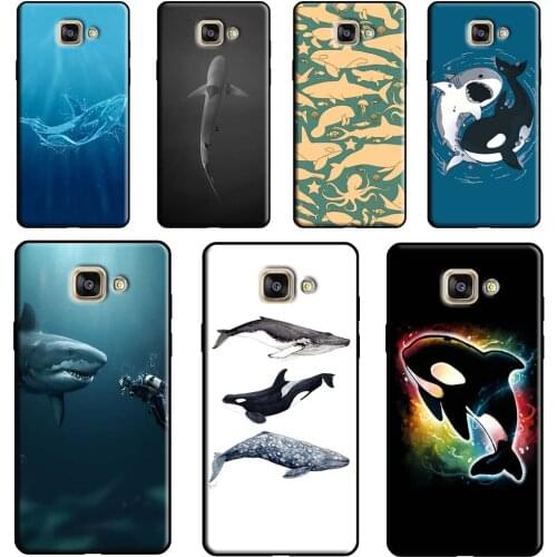 Shark and Killer Whale Case For Samsung Galaxy J1 J3 J5 J7 A3 A5 2016 2017 J2 Core J4 J6 Plus J8 A6 A7 A8 A9 2018