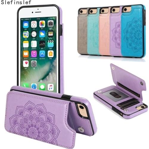 Luxury Embossed Leather Wallet Flip Phone Case for IPhone 11 Pro Max X XR XS MAX 6 6S 7 8 Plus SE 2020 Full Body TPU Back Cover