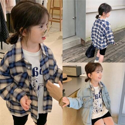 Girls Babys Kids Blouse Jacket Outwear 2021 Casual Spring Autumn Top Long Sleeve Shirts Cotton Princess Childrens Clothing