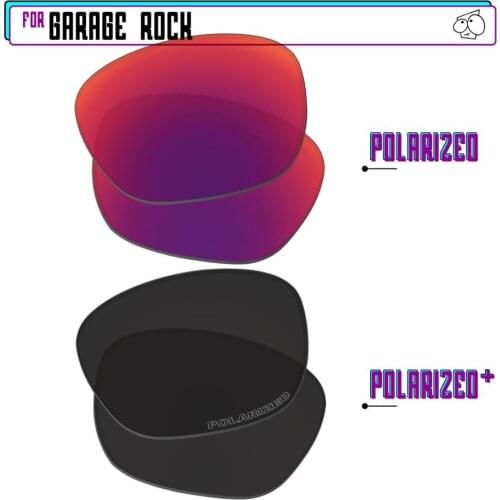EZReplace Polarized Replacement Lenses for - Oakley Garage Rock Sunglasses - BlackPPlus-MidnightP