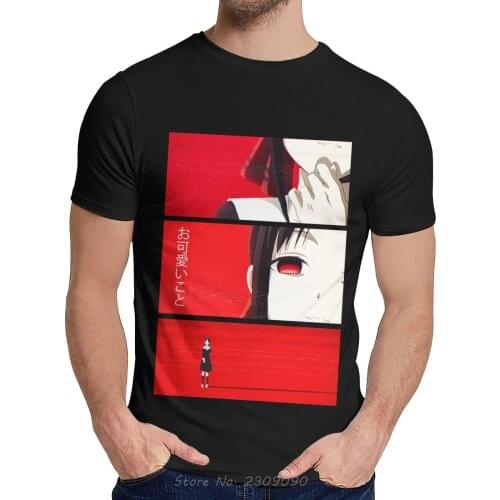 Great Kaguya Okawaii Koto Anime Kaguya Sama Love Is War T-shirt Men Graphic Print Classic O-neck T Shirt Cotton Tshirt Tees