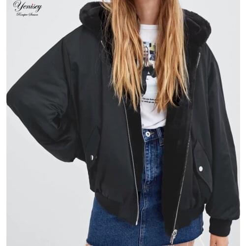 G0901T21 Europe and America 2018 autumn new product double faced flight jacket jacket 8444