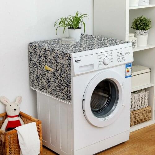 Geometric refrigerator cloth single door refrigerator dust cover rural double open towel washing machine cover towel 1