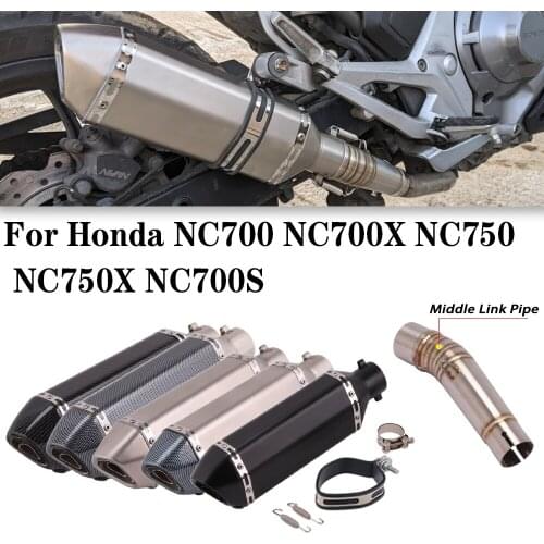 Motorcycle Exhaust Mid Link Pipe For Honda NC700 NC700X NC750 NC750X NC750S Escape Moto Motorcycle Muffler Motocross DB Killer